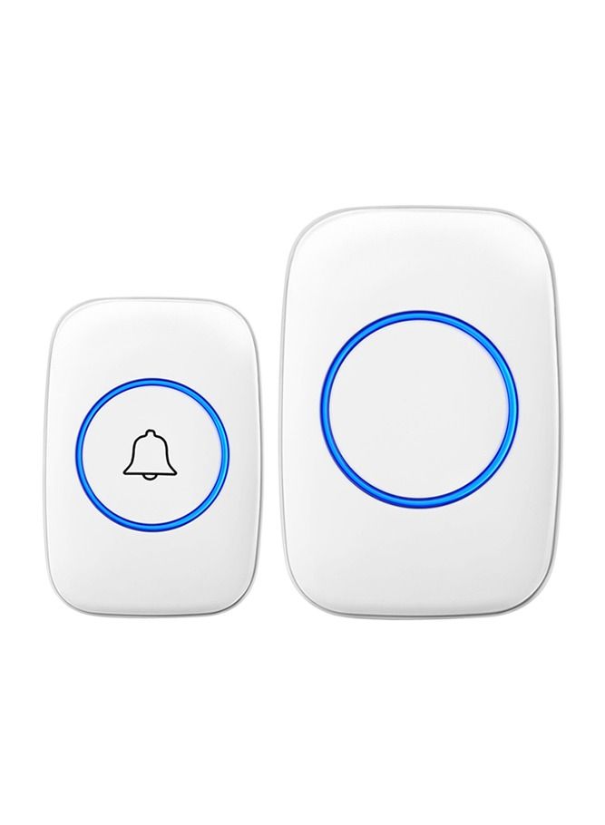 Waterproof Wireless Doorbell with LED Flash, Over 1000 Feet Range, 60 Sounds and 5 Levels of Volume, Cordless Doorbell for Home, Office, Apartment, Hotel, Warehouse and Anti-Theft White Waterproof Wireless Doorbell with LED Flash, Over 1000 Feet Range, 60 Sounds and 5 Levels of Volume, Cordless Doorbell for Home, Office, Apartment, Hotel, Warehouse and Anti-Theft White